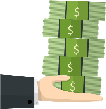 Money Graphic Png - Hand With Money Vector Png (1200x628), Png Download