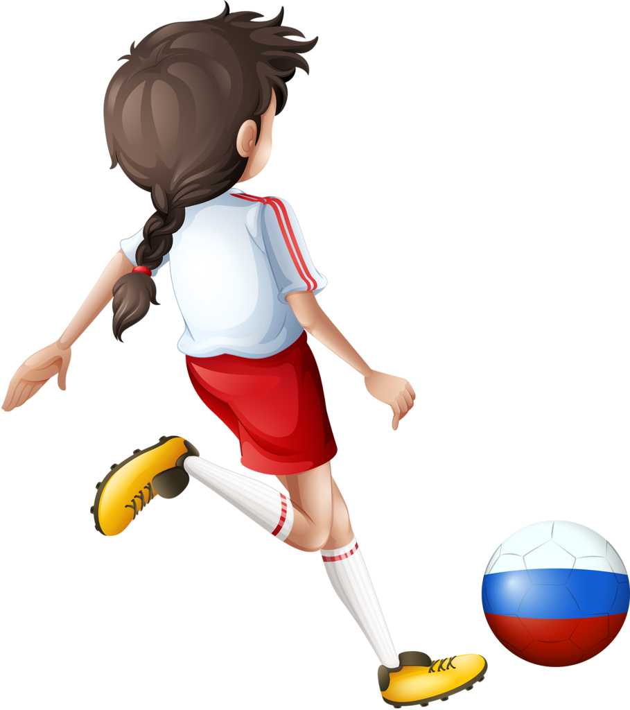 Profissões E Ofícios - Girl Playing Football Png (909x1024), Png Download