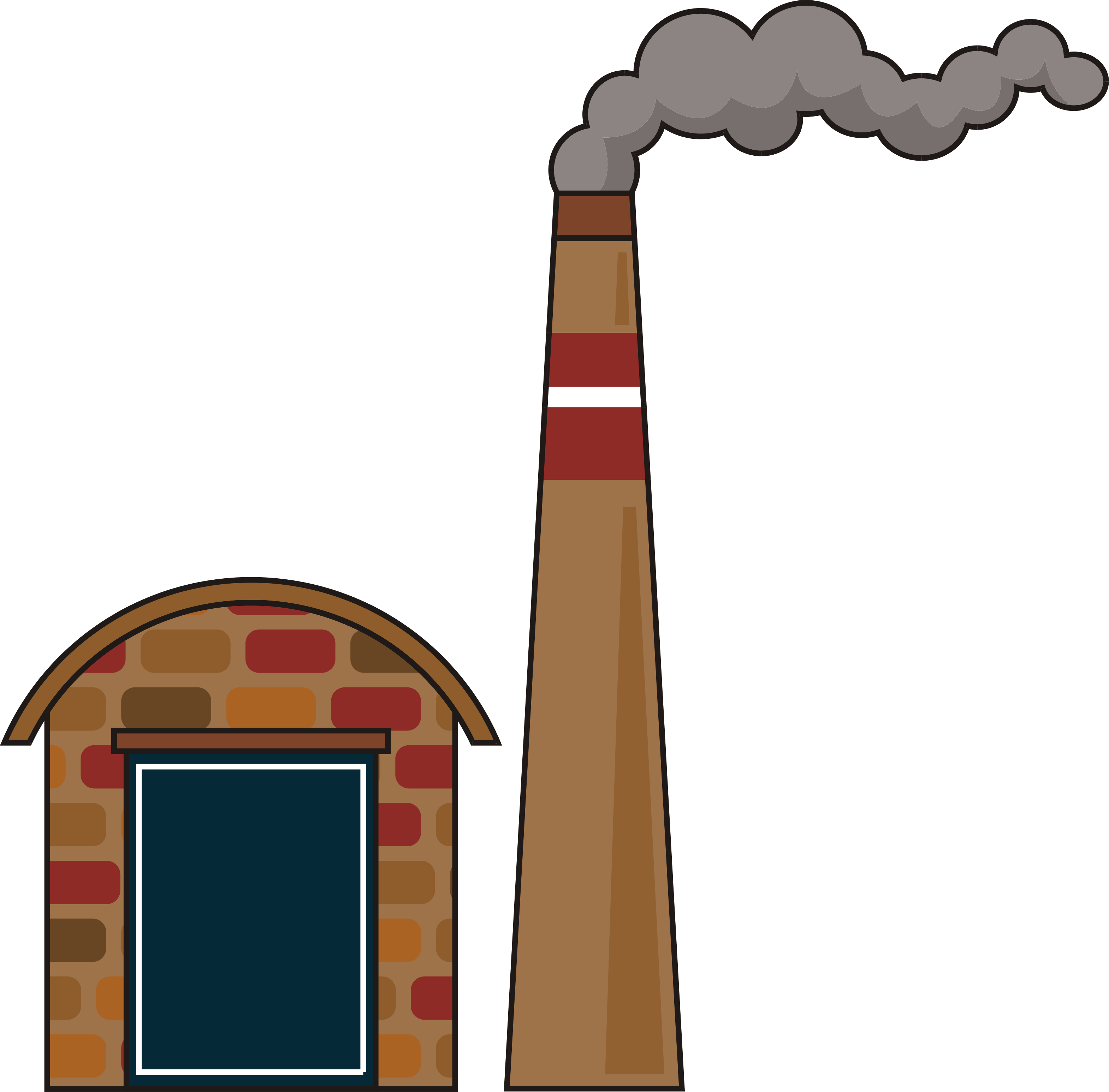 Factory Smoke Chimney - Chimney Png (3140x3093), Png Download