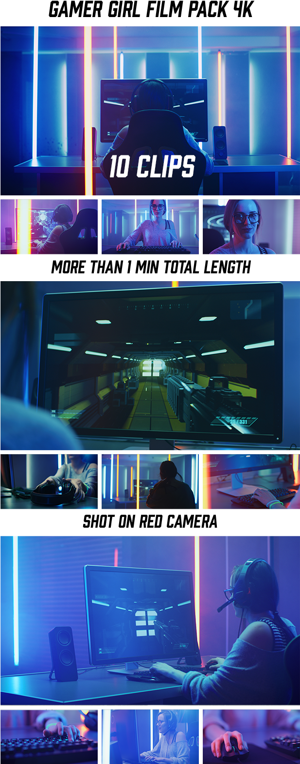 Collection Of Pro Gamer Girl Playing At Home / Club - Poster (616x1587), Png Download