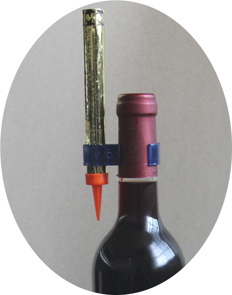 Ice Fountain Candle Clip - Wine Bottle (886x1065), Png Download