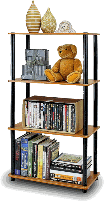 Furinno Turn N Tube 4 Tier Shelf - Shelf (551x700), Png Download