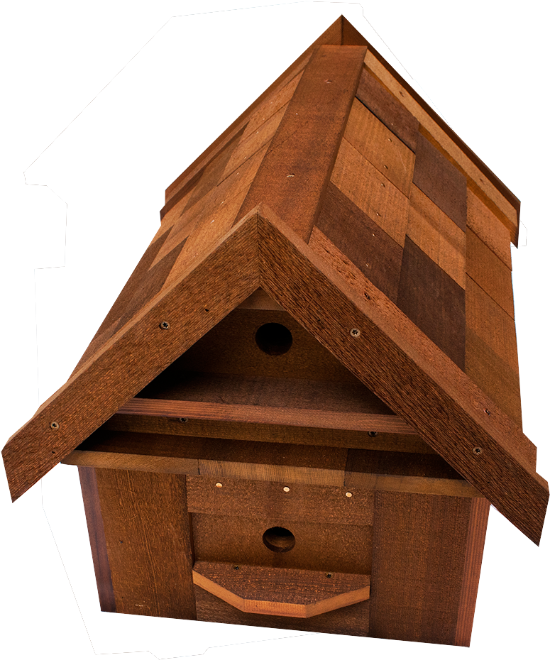 Larger Red Cedar Birdhouse - Wood (1000x1000), Png Download