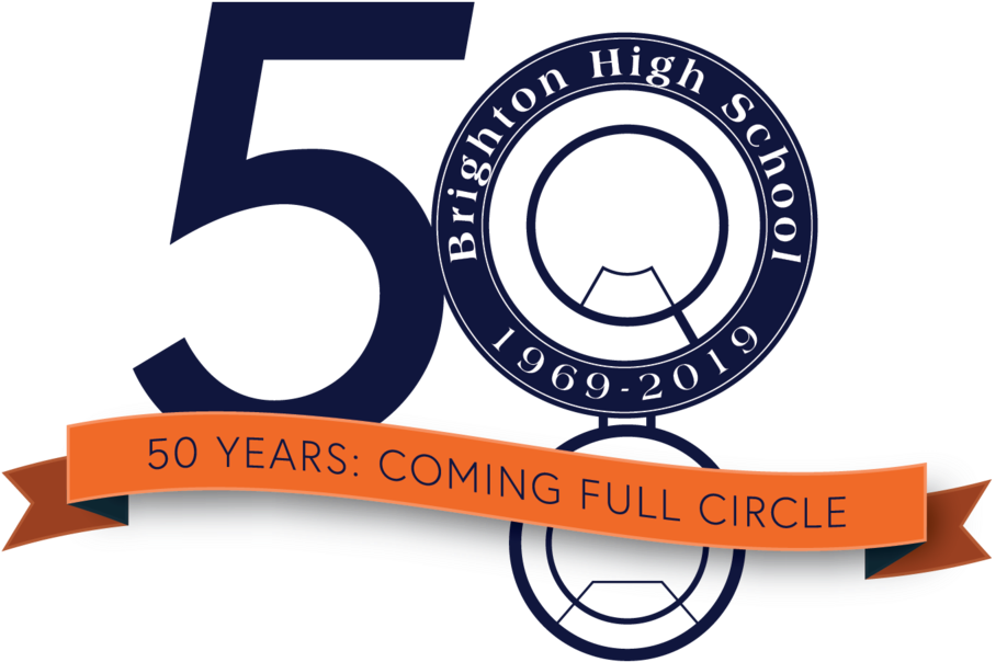 Brighton 50th Logo Blueorange Brighton 50th Logo Bo - Circle (1000x899), Png Download