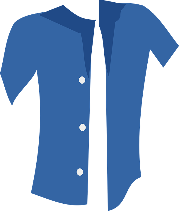 Ropa Vector Png - Shirt With Button Clipart (611x720), Png Download