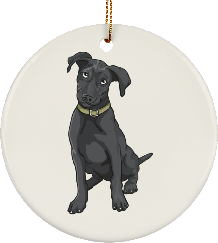 Black Labrador Retriever Dog Ornament Christmas Tree - Labrador Retriever (1024x1024), Png Download