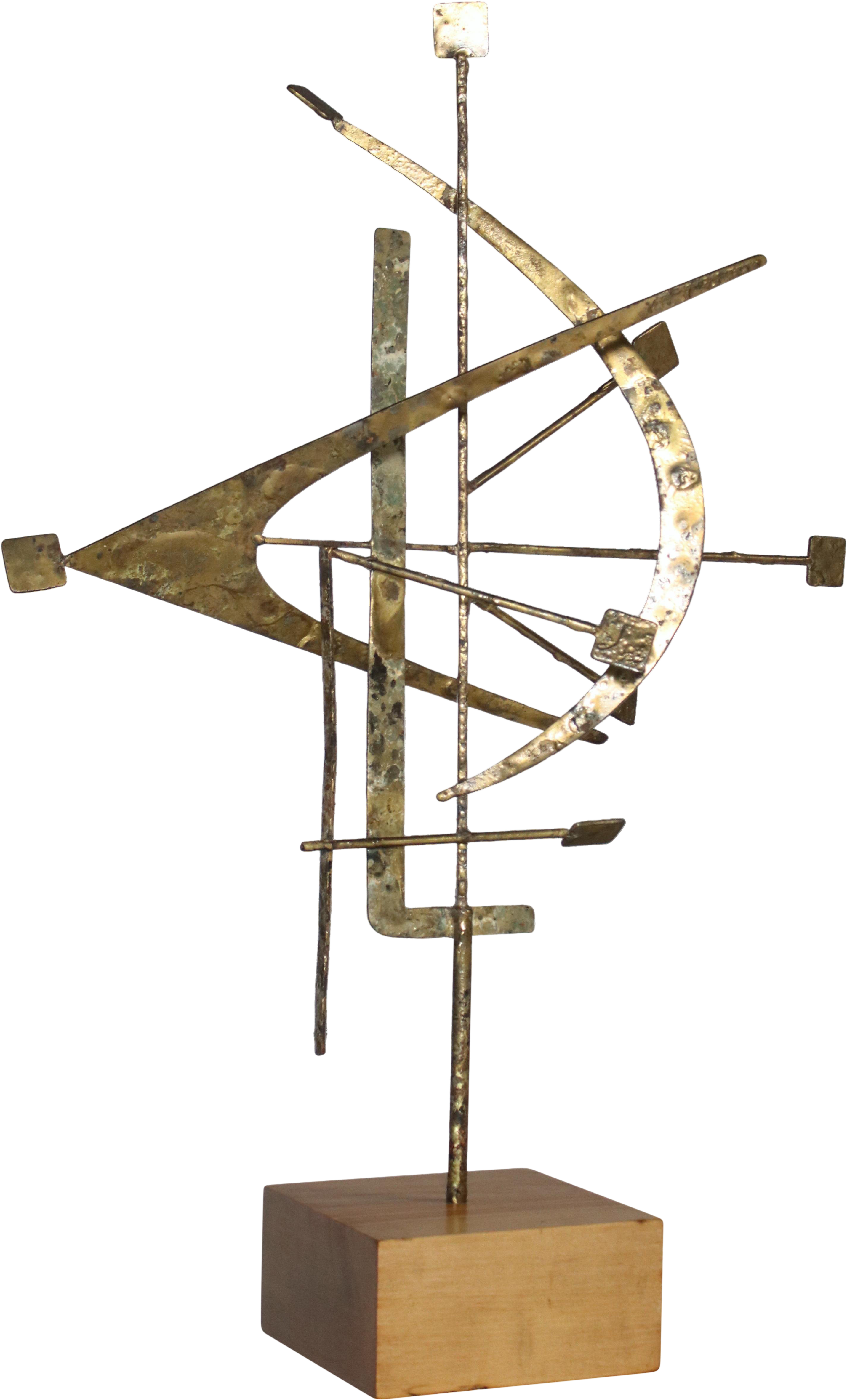 Brutalist Bronze Sculpture @modlifehome - Arrow (3176x5250), Png Download