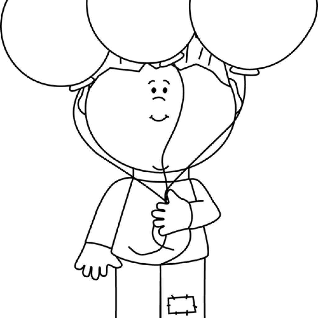 Balloon Black And White Clip Art Clip Art Black And - Clip Art (1024x1024), Png Download