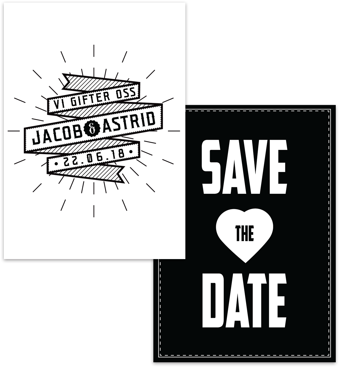 Vintage Typography Save The Date - Poster (1500x1500), Png Download