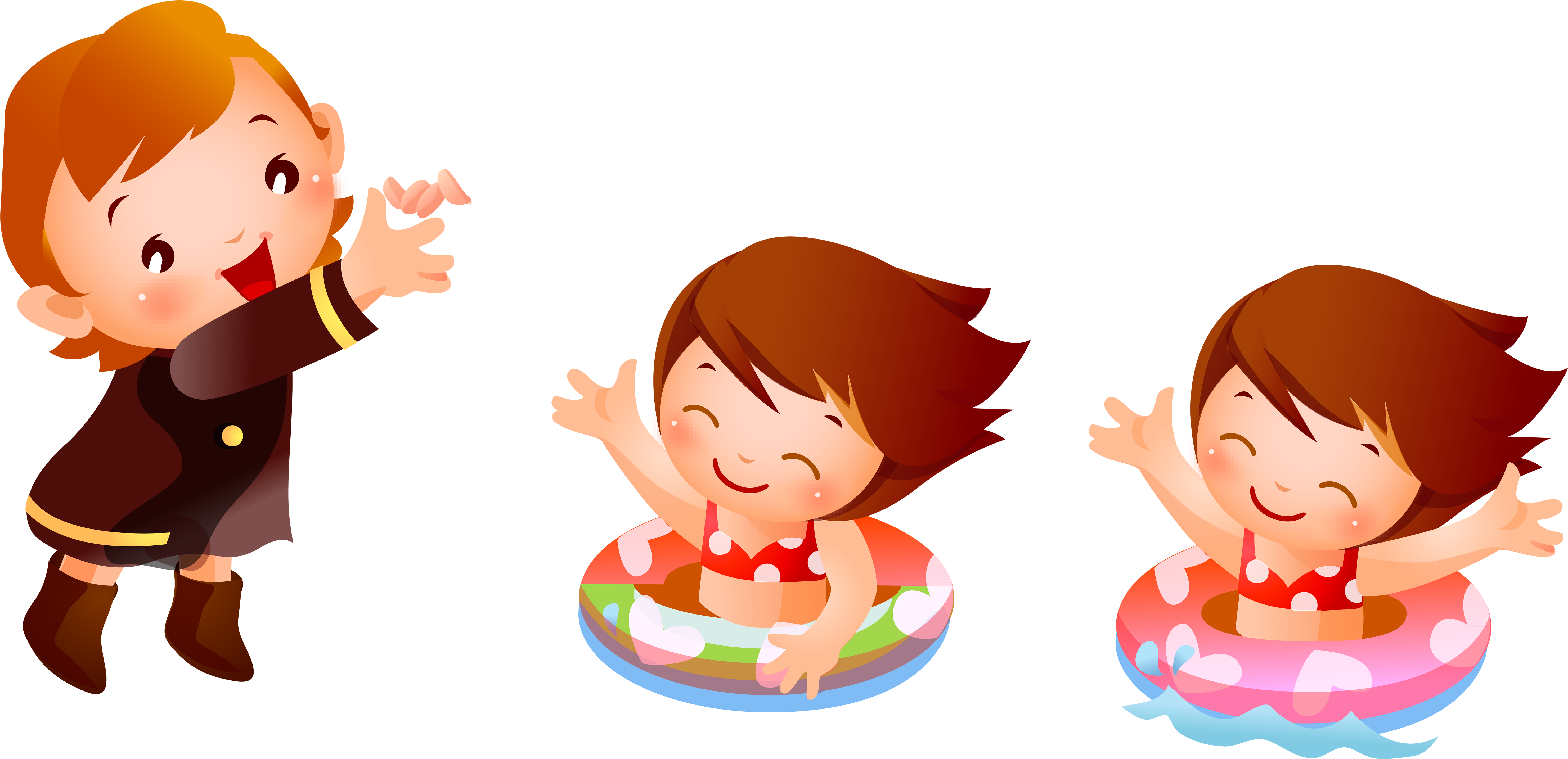 Child Cartoon Children Transprent Png Ⓒ - Dibujo Natacion Niño (6000x3695), Png Download