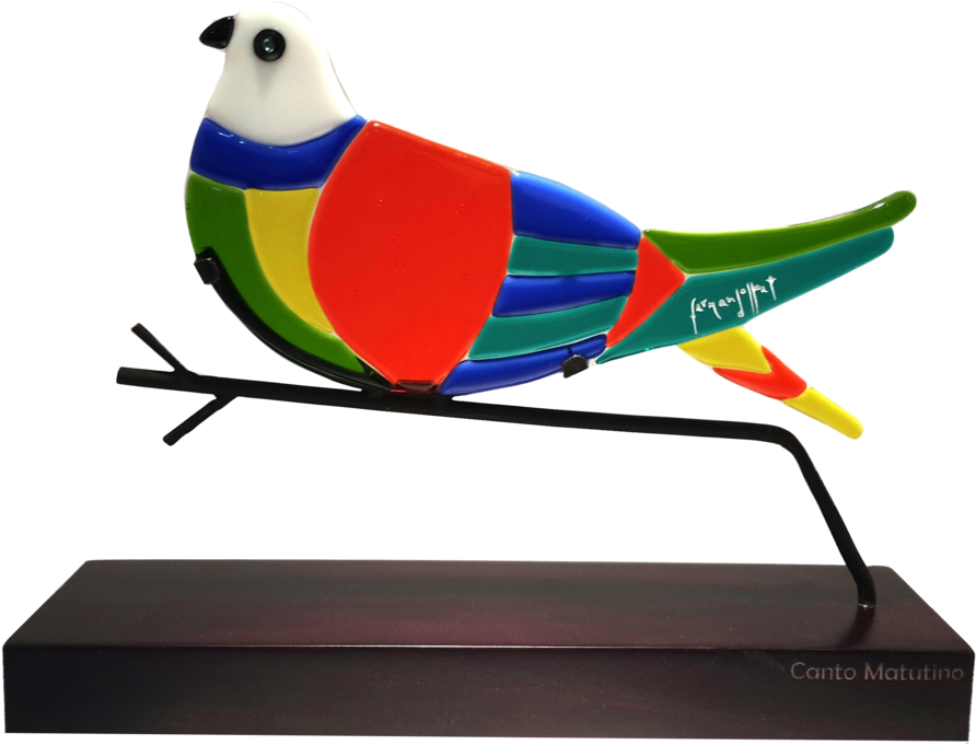 Shop Fused Glass - Parakeet (1000x789), Png Download