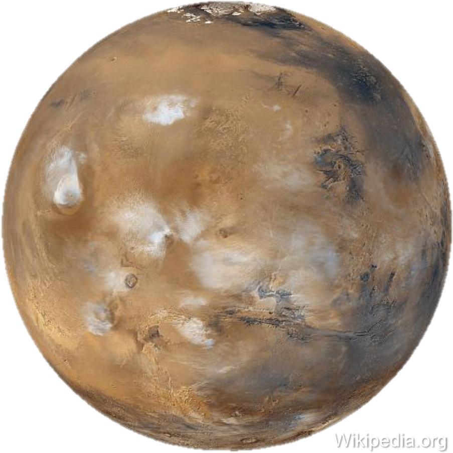 Photo Of Mars From Wikipedia - Vida En Marte Agua (916x914), Png Download