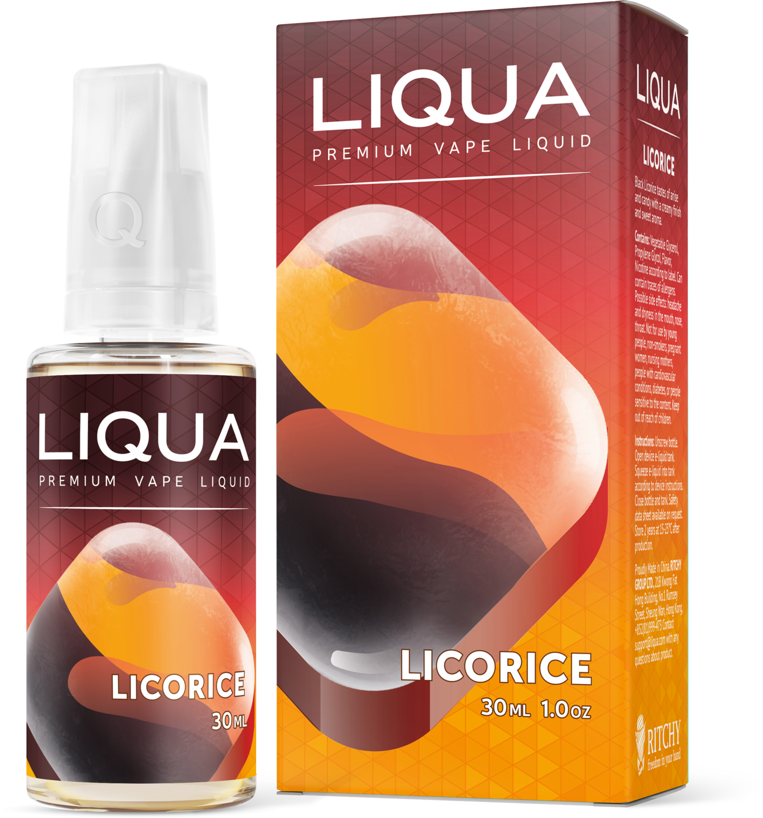 Liqua Elements Licorice [size - Liqua Sweet Tobacco 30ml (1493x1600), Png Download