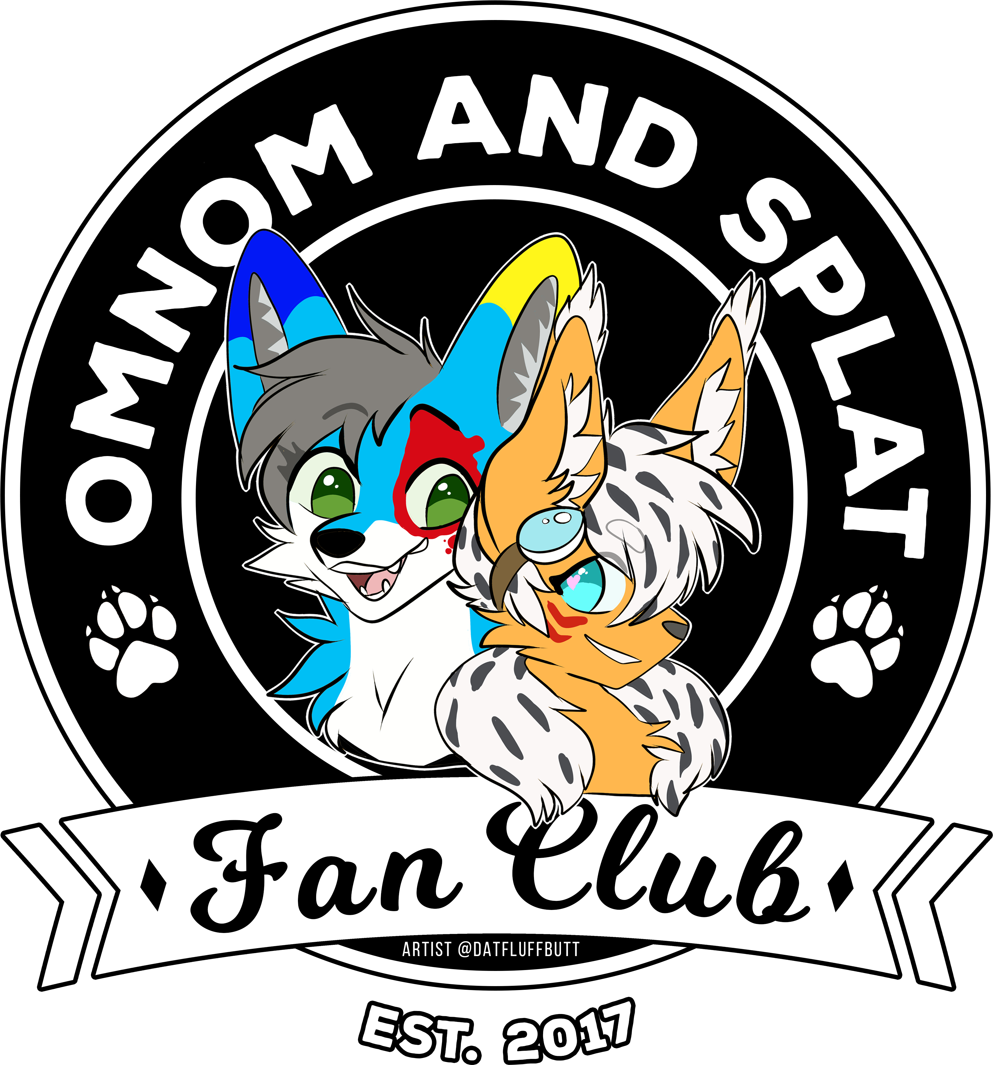 Omnom And Splat Fan Club Shirt - Beta Eta Delota (3304x4406), Png Download