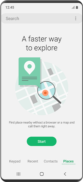 A Smartphone Screen Of The Phone App's Places, Showing - Iphone (949x603), Png Download