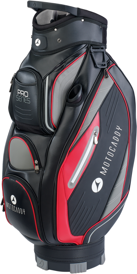 Black/red - - Motocaddy Pro Series Cart Bag (671x1024), Png Download