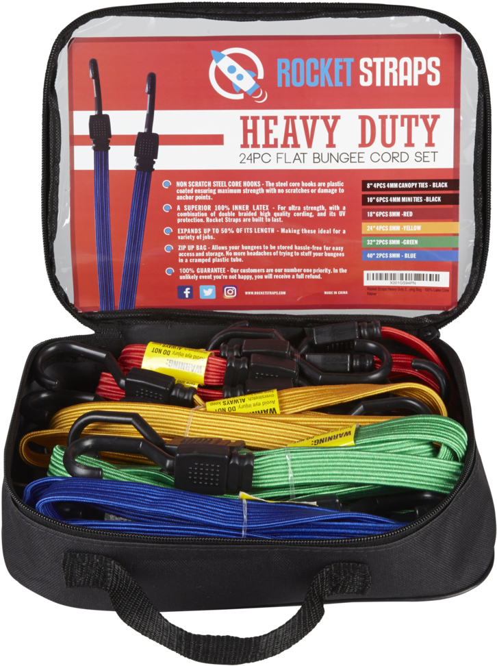 Rocket Straps - Bungee Cord (944x1024), Png Download