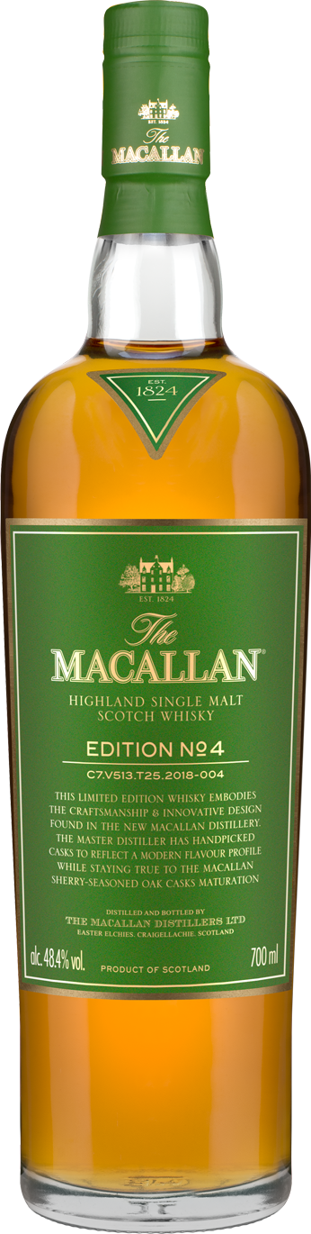 4 Embodies The Craftsmanship And Pioneering Design - Macallan Whisky Edition 4 (346x1370), Png Download