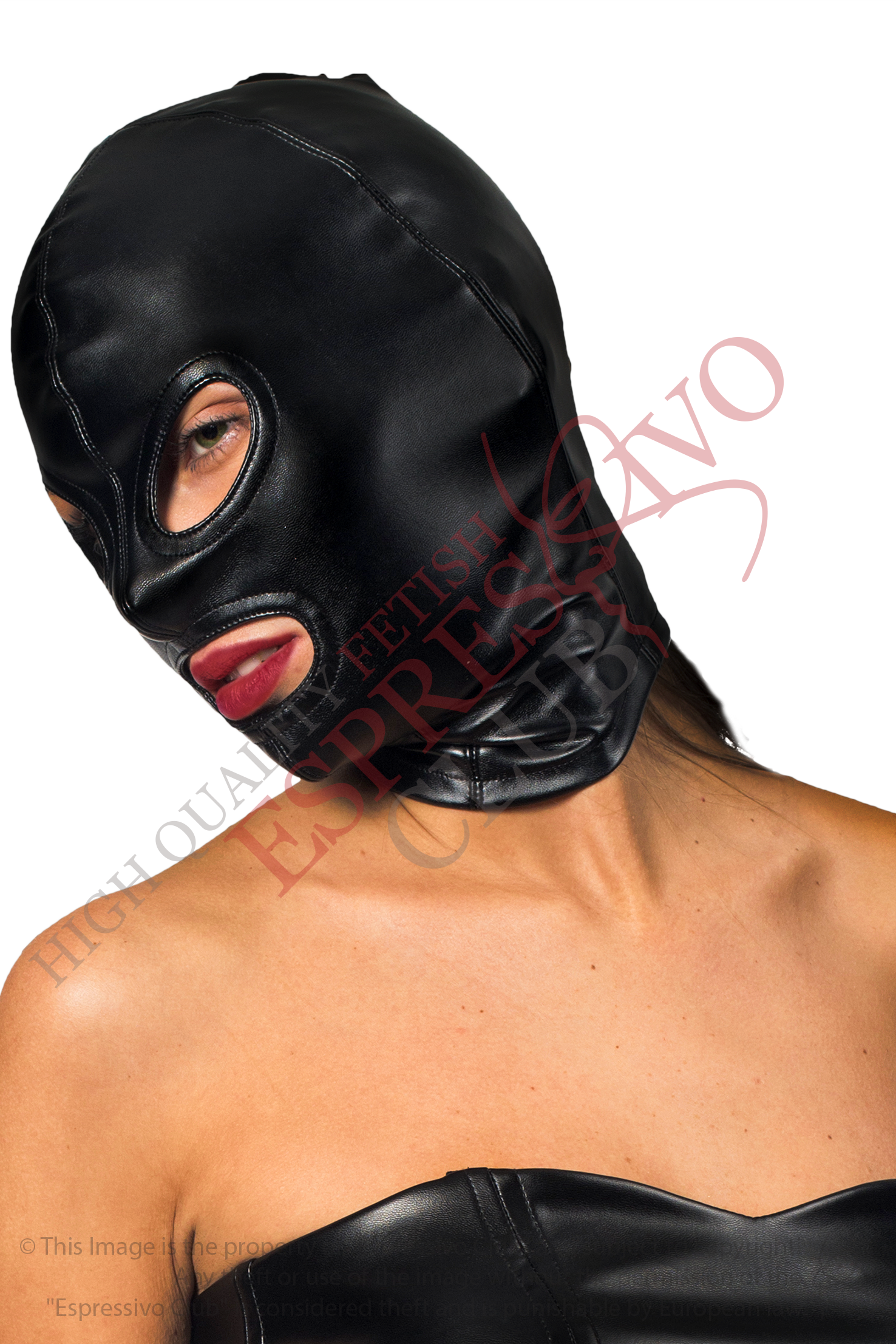 Full Face Leather Hood - Mask (1476x2213), Png Download