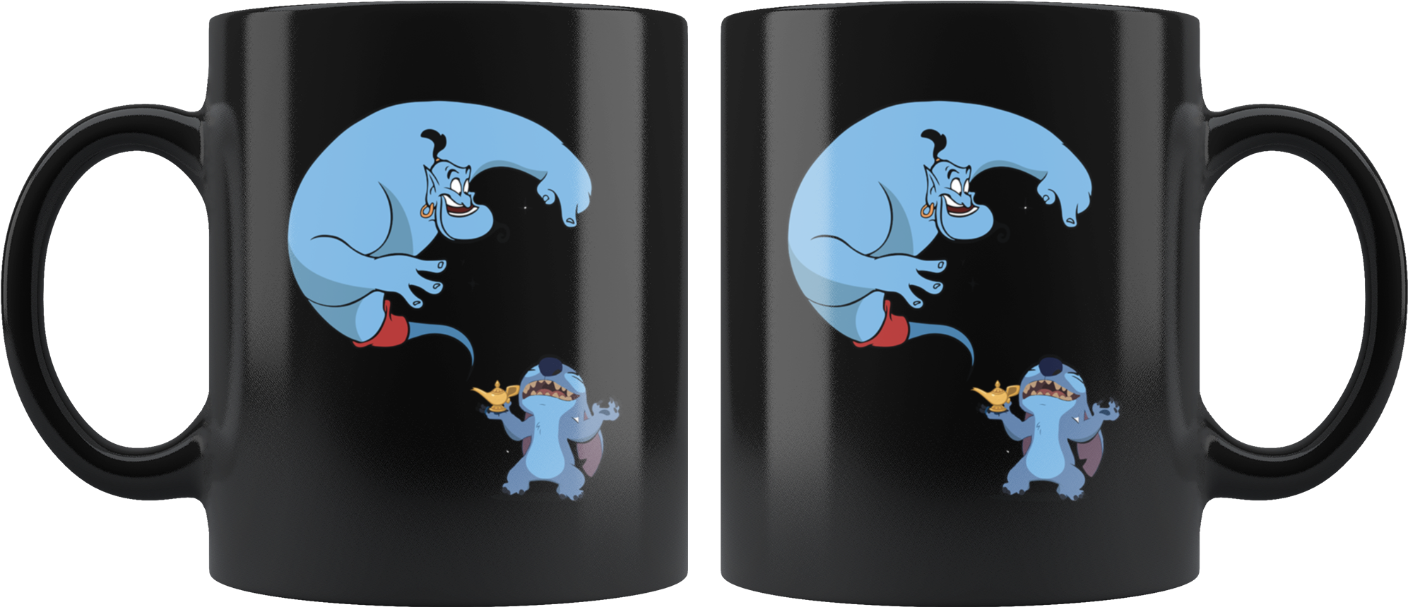 Stitch & Genie Disney Mug - Disney Genie And Stitch (2000x2000), Png Download