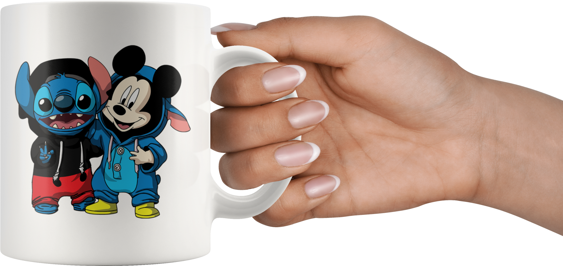 Stitch & Mickey Disney Mug - Stitch Y Mickey Png (2000x2000), Png Download