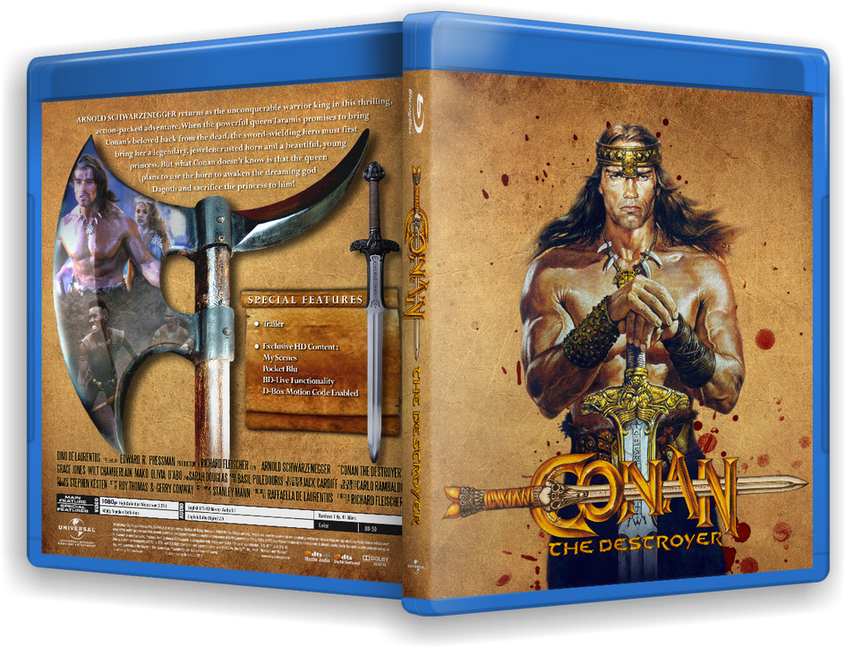 I'll Be Making Variatons On These With The Uk/hk Specs - Conan The Destroyer 1984 Blu Ray Edition (1023x768), Png Download