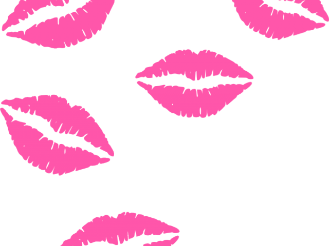 Kiss Clipart Light Pink Lip - Lips Clipart Black And White (640x480), Png Download