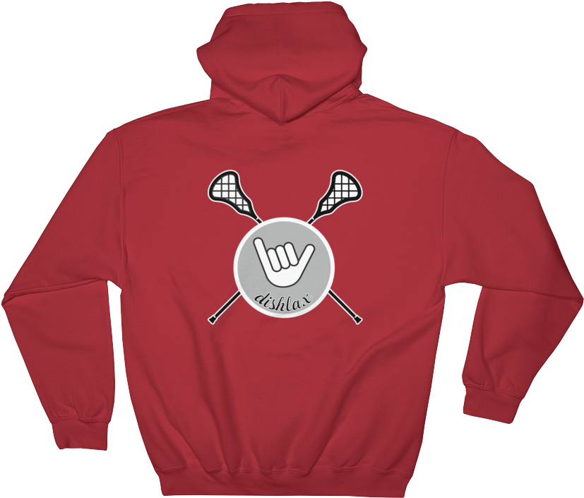Hang Loose Lacrosse Hoodie Red/silver - Sweatshirt (1000x1000), Png Download