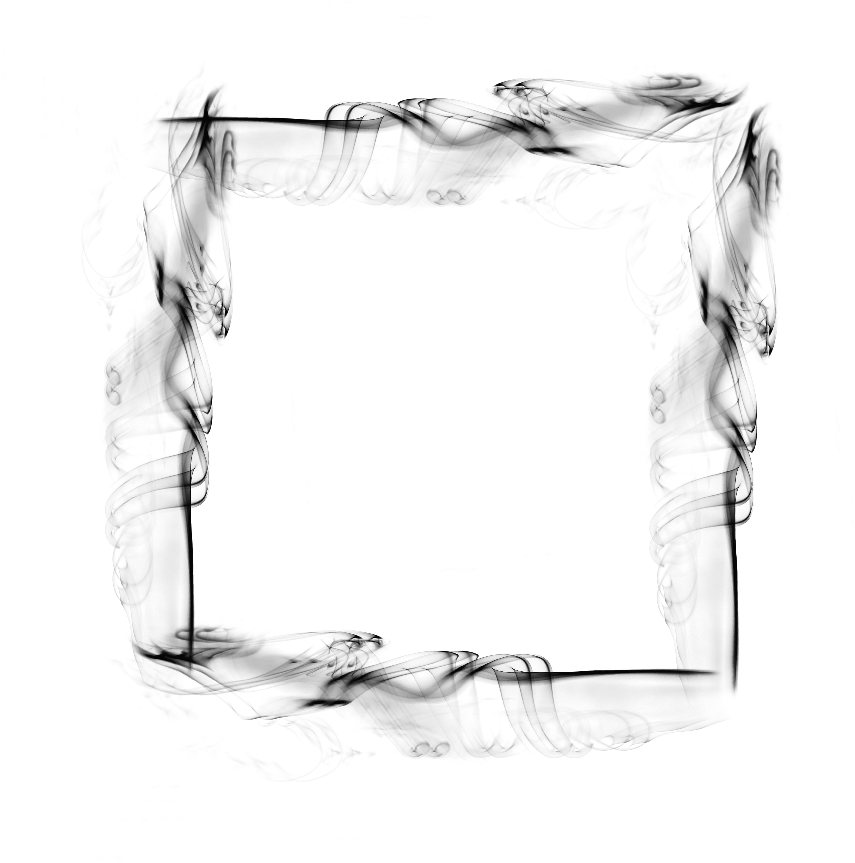 Ink Smoke Border Box Png And Psd - Smoke Border (4000x4000), Png Download