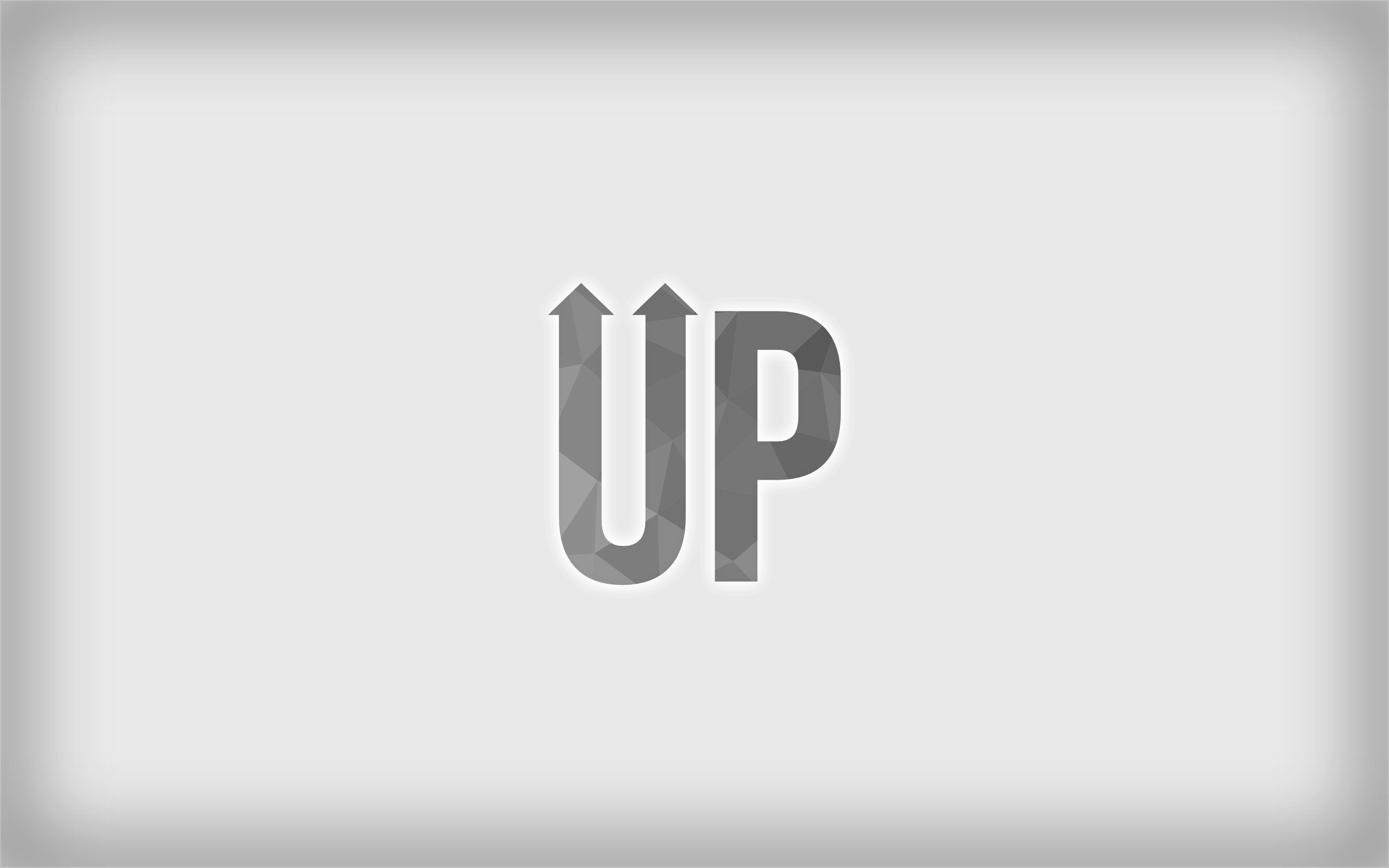 Low Poly Wallpaper For Android Using The Uppack Logo - Black-and-white (2560x1600), Png Download