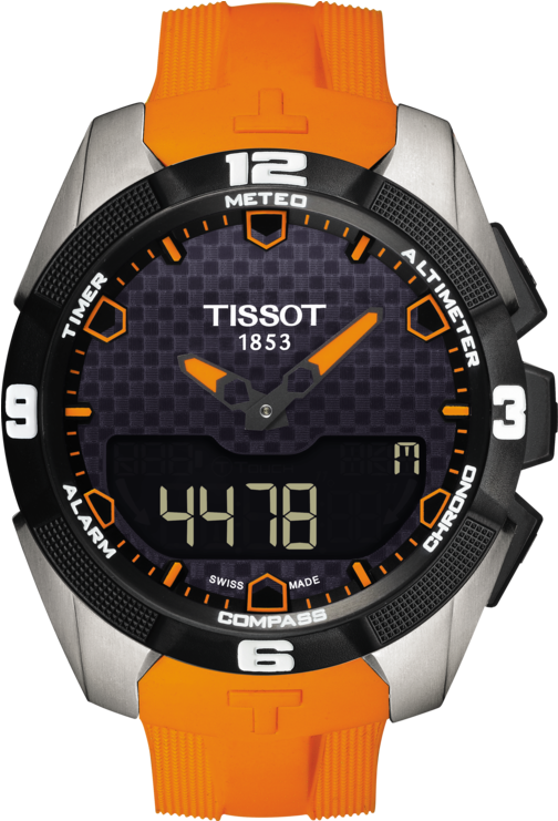 Tissot T Touch Orange (555x840), Png Download