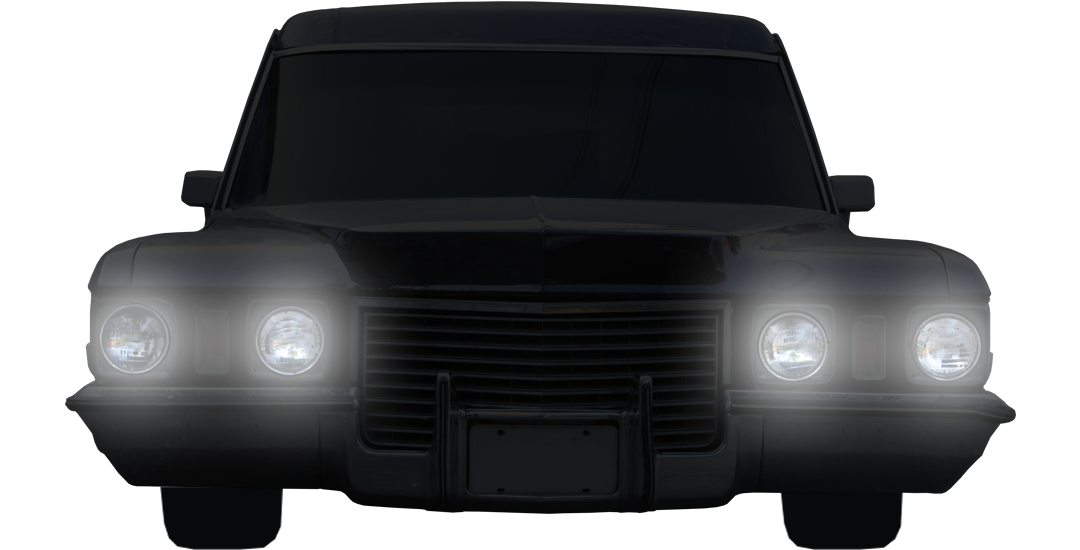 Follow Us If You Dare - Ghost Car Hearse (1311x561), Png Download