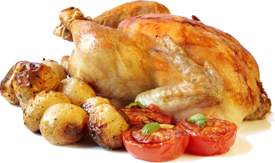 Roast Chicken (884x524), Png Download