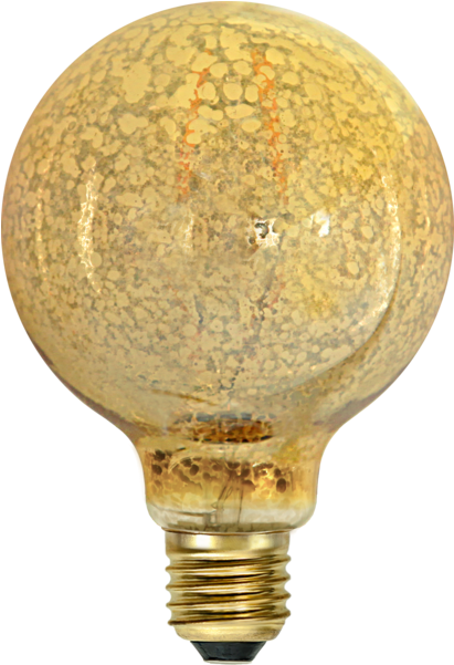 Led Lamp E27 G95 Golden - Incandescent Light Bulb (600x600), Png Download