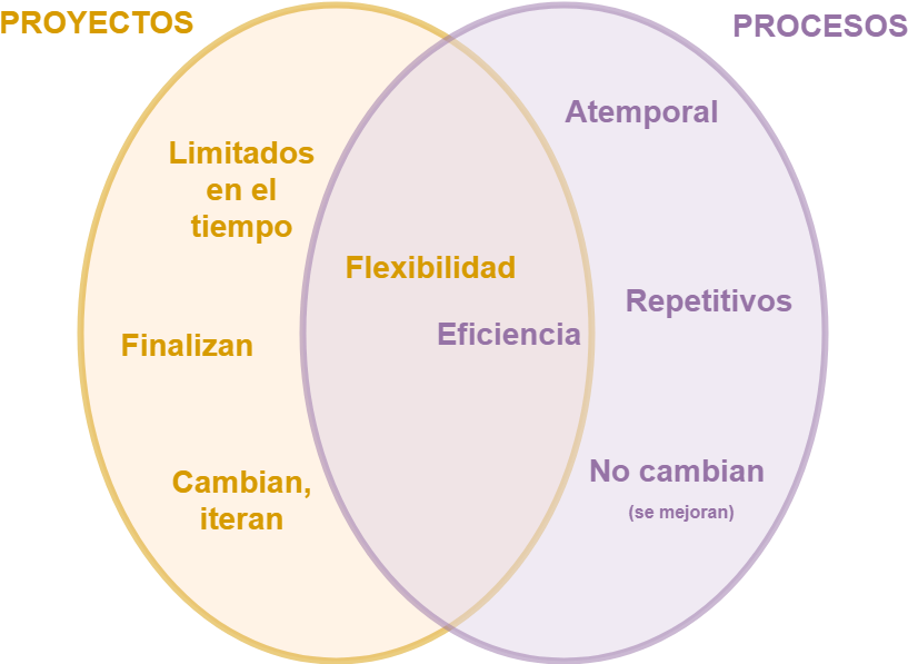 Conjunto Resultante Proyecto Vs Proceso - Alay (830x596), Png Download