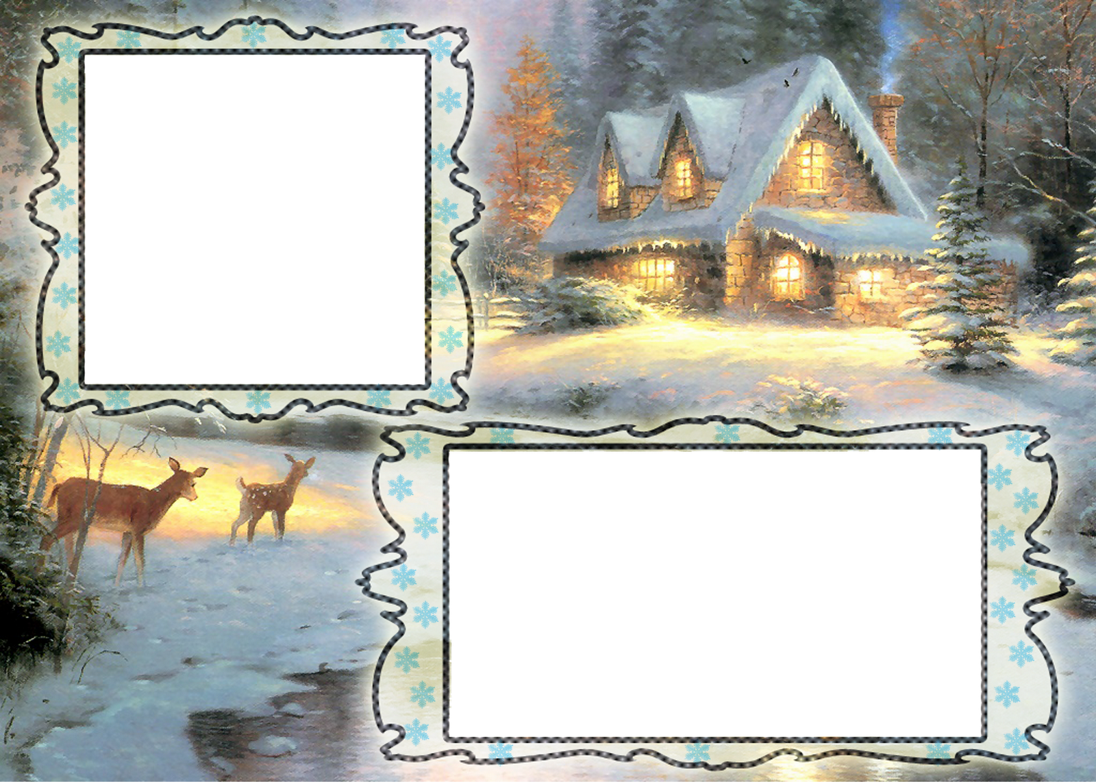 Molduras Png Natalinas - Thomas Kinkade (1600x1142), Png Download