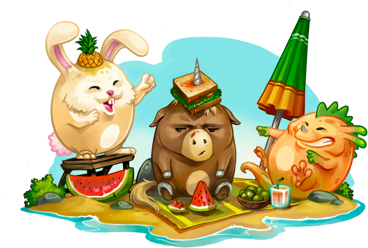 Bitcrystals Announces Upcoming Presale Of Yummy Characters - Cartoon (2048x1152), Png Download