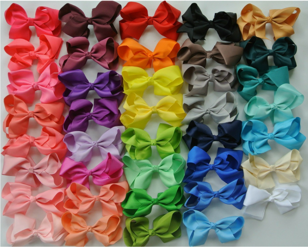 4 Inch Hair Bows On Alligator Clips - Origami (1024x1024), Png Download