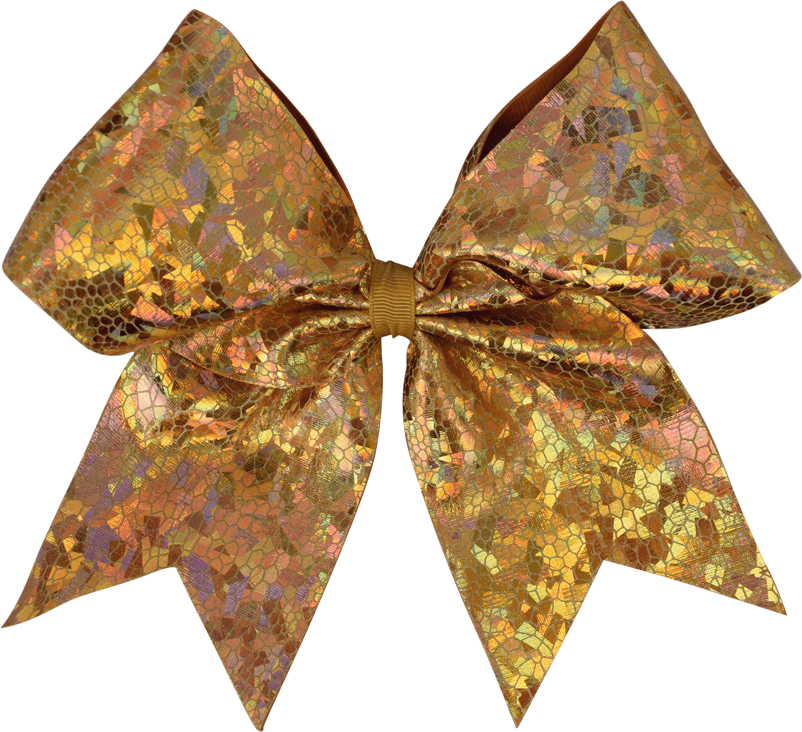 Gold Cracked Ice I Love Cheer® Hair Bow - Origami (4000x4000), Png Download