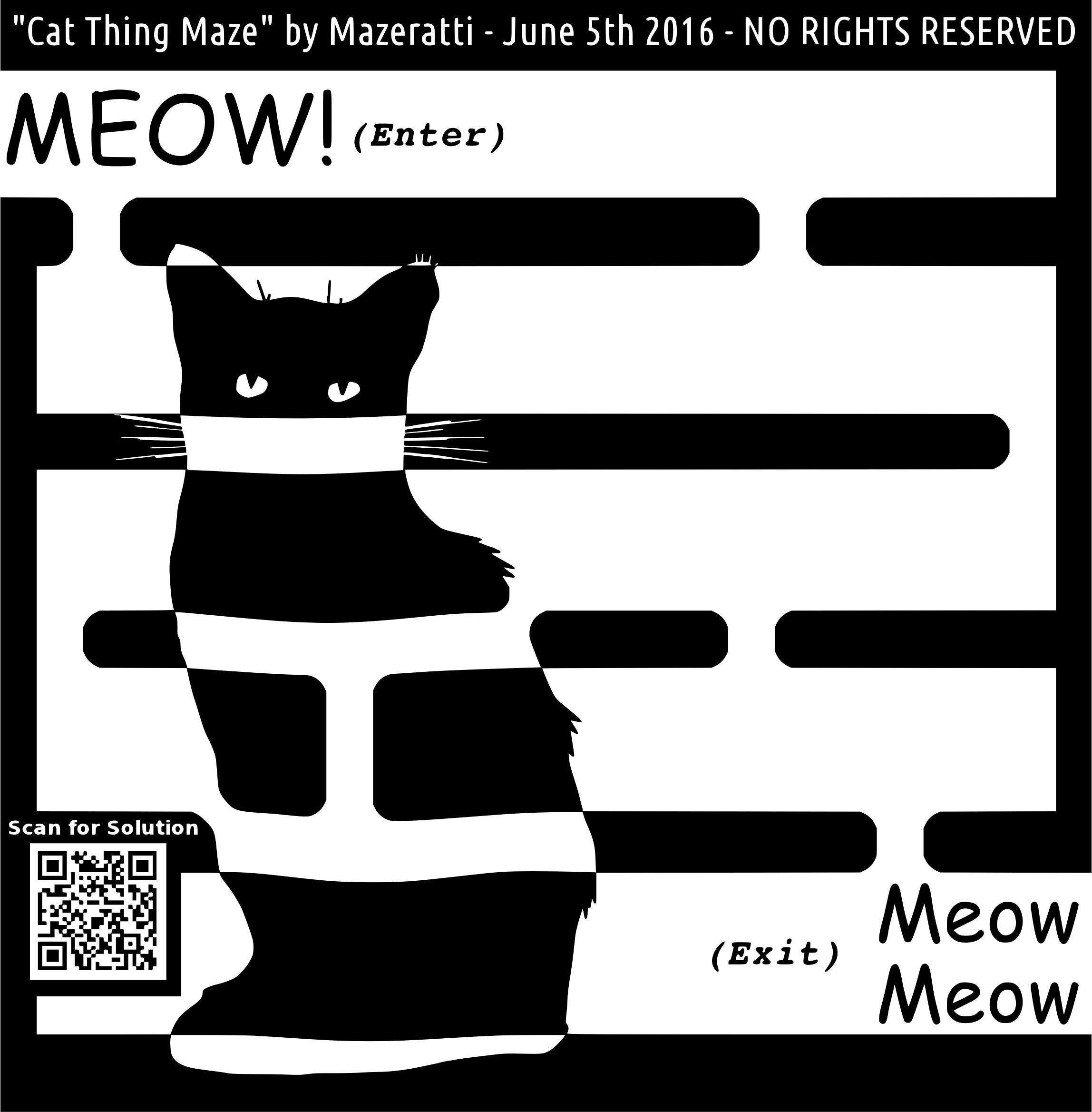 This Free Icons Png Design Of Cat Thing Maze (2296x2337), Png Download