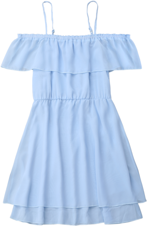 Ruffles Chiffon Cold Shoulder Mini Dress - Cocktail Dress (558x744), Png Download