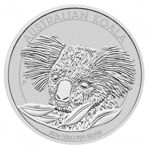 2014 1 Kilo Silver Coin Koala - Koala 2014 10 Oz (940x587), Png Download