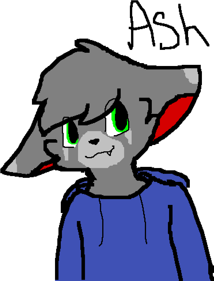 Ash The Kitty By Ruffles - Cartoon (1000x1000), Png Download