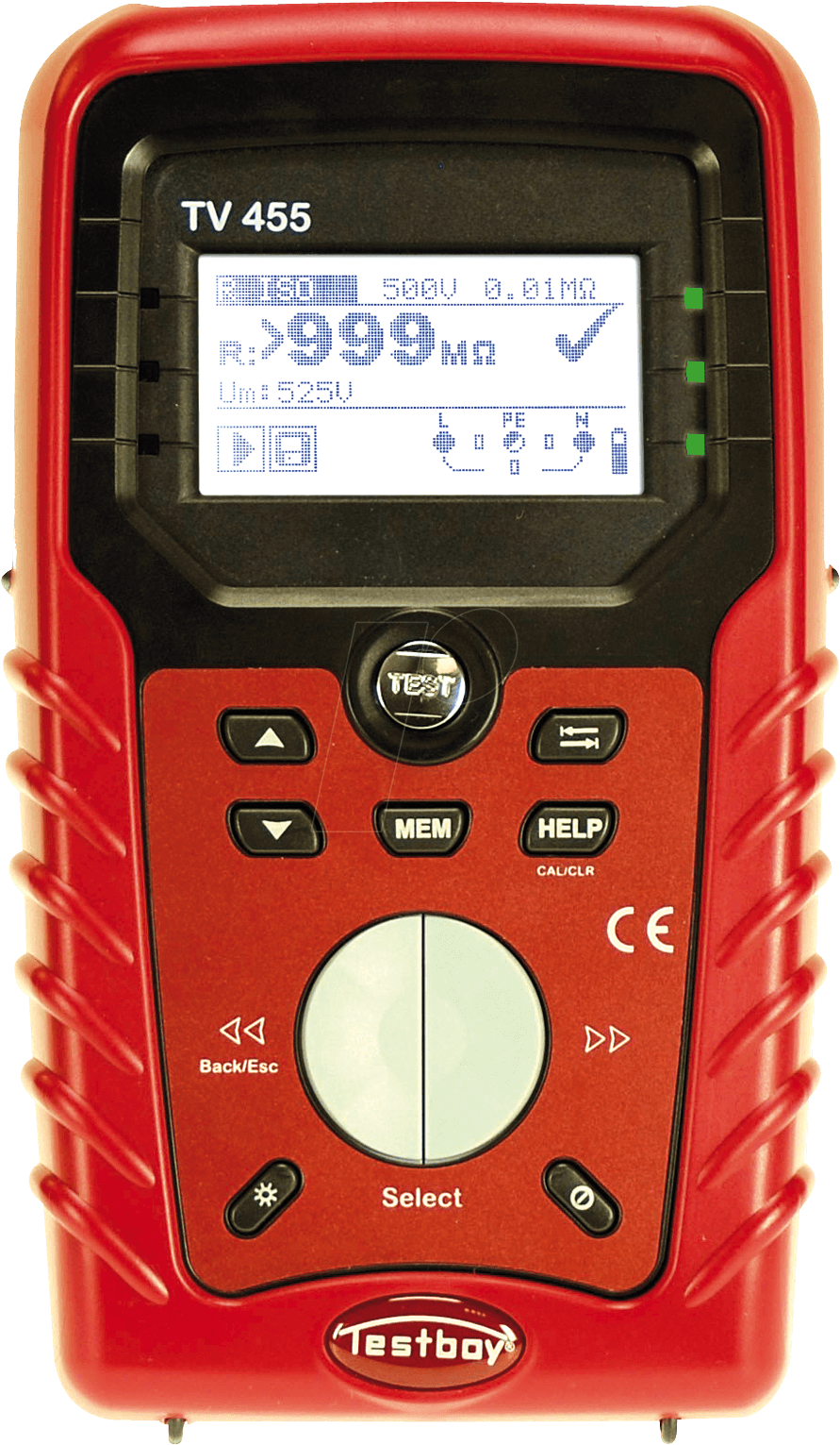 Vde 0100-600 Installation Tester Testboy Testboy Tv - Tv 455 (938x1560), Png Download