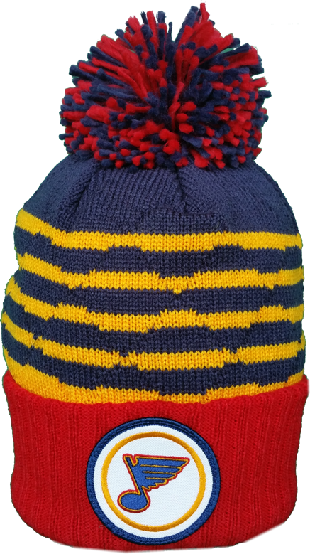 Louis Blues Vintage Mitchell & Ness High Five Nhl Pom - Beanie (437x779), Png Download