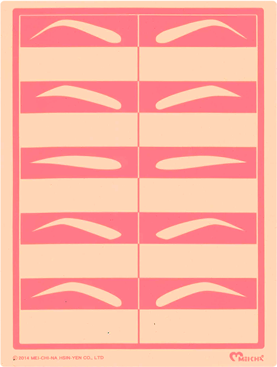 Reversible Practice Pad W/ Lips And Brows Outlines - Drawer (900x900), Png Download