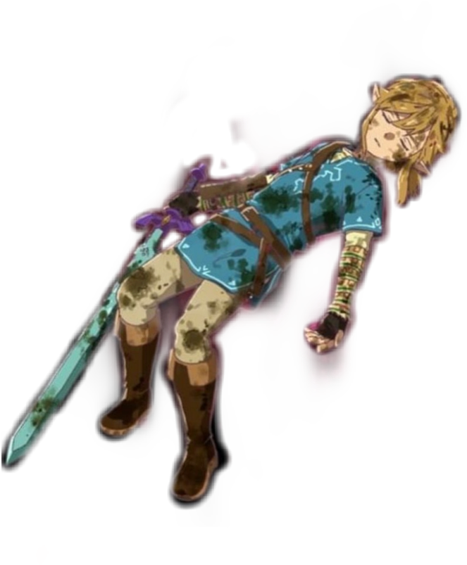 #link #zelda #tloz #botw #falling #breathofthewild - Figurine (1024x1024), Png Download