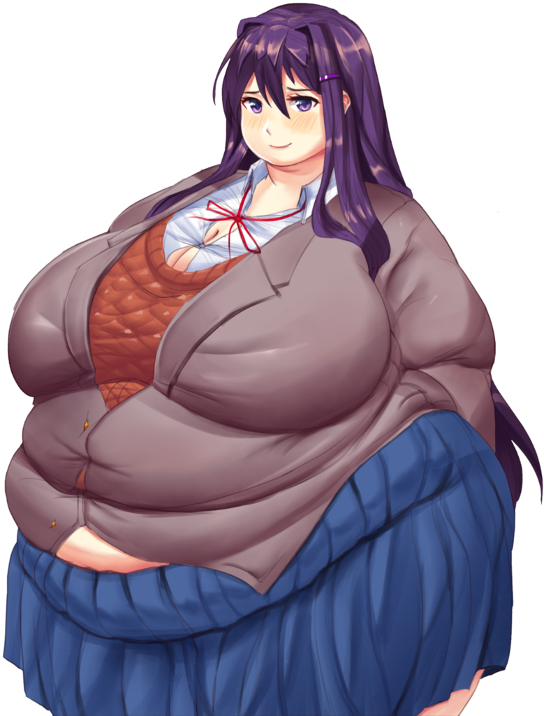 > - Yuri - Fat Doki Doki Literature Club (779x1026), Png Download