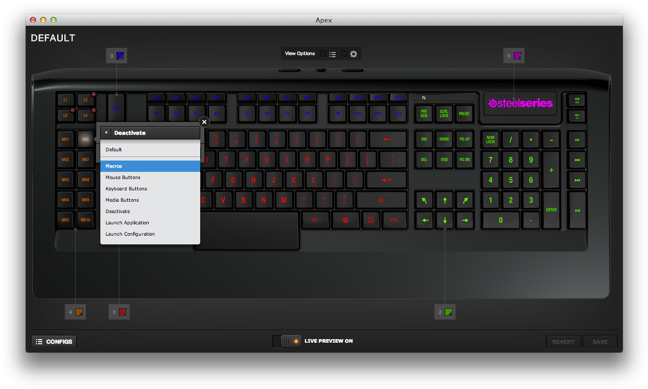If You Haven't Already Made A Macro, Click New To Open - Clavier Steelseries Apex 350 (1274x771), Png Download