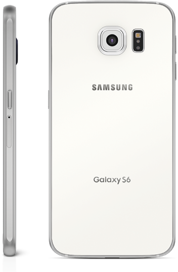 Samsung Galaxy S6 Side Back White - Iphone (565x570), Png Download